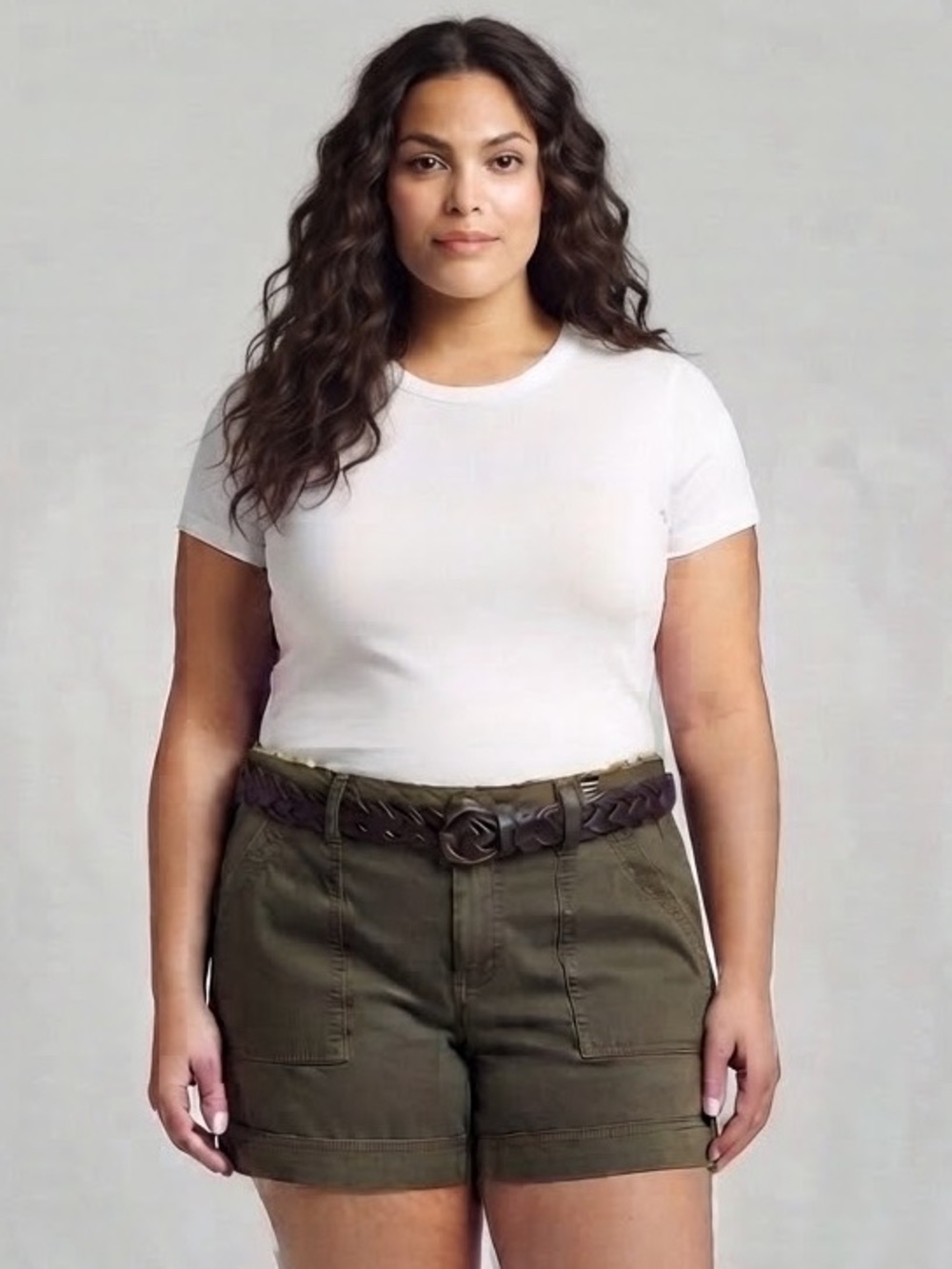 One 5 One Mid Rise Belted Shorts